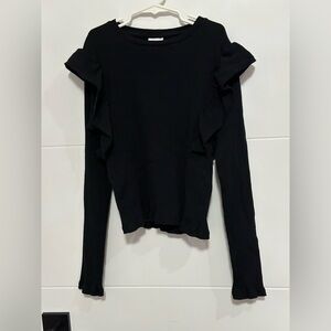 Zara: Girls Ruffle Long Sleeve Top- Size 13-14